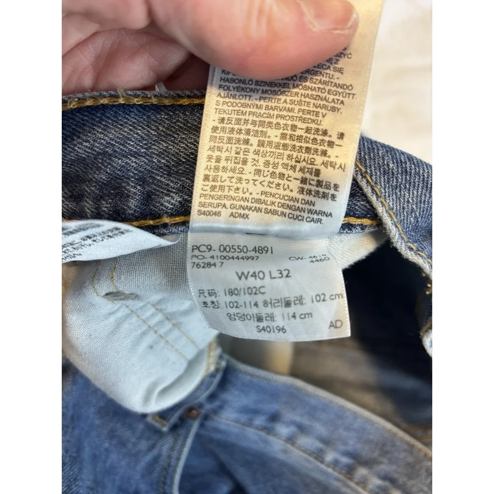 Levi's 550 Jeans 40x30 Exact Relaxed Straight Medium‎ Wash Denim Baggy 2 Pair